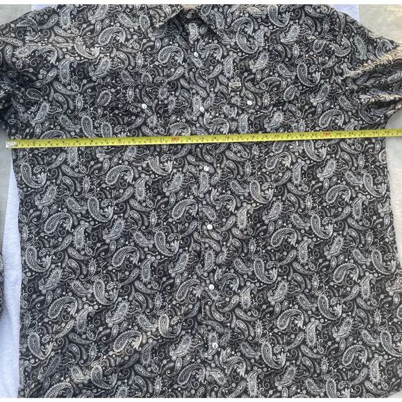 Rafter C Pearl Snap XXLT Paisley Print Western Rodeo Shirt Button Up Cowboy - Picture 4 of 12